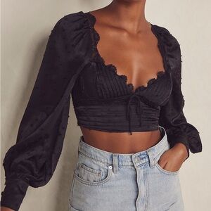 For Love and Lemons Liz Crop Top XS